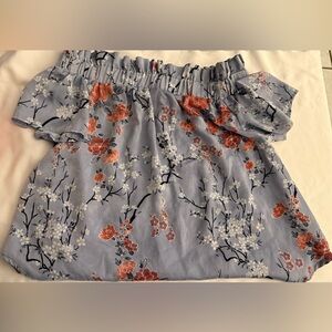 Floral Print Off-Shoulder Top